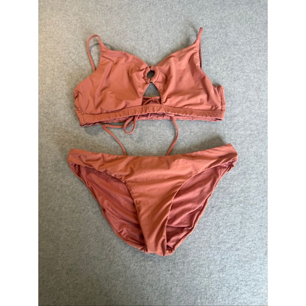 Pilyq coral two piece bikini set M
